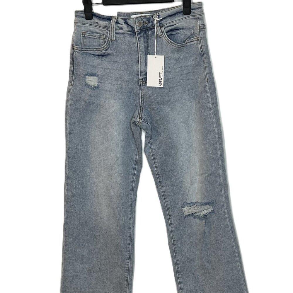 Vervet Crystal 90's Vintage Denim Jeans, Light Wash, Women's Size 28